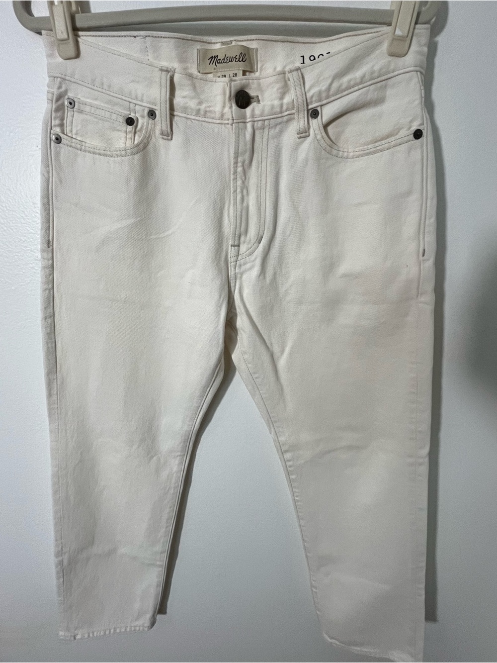 Madewell SIZE 29 White Straight-Leg Jeans
